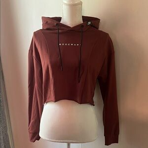 BDG Cropped Rust Hoodie